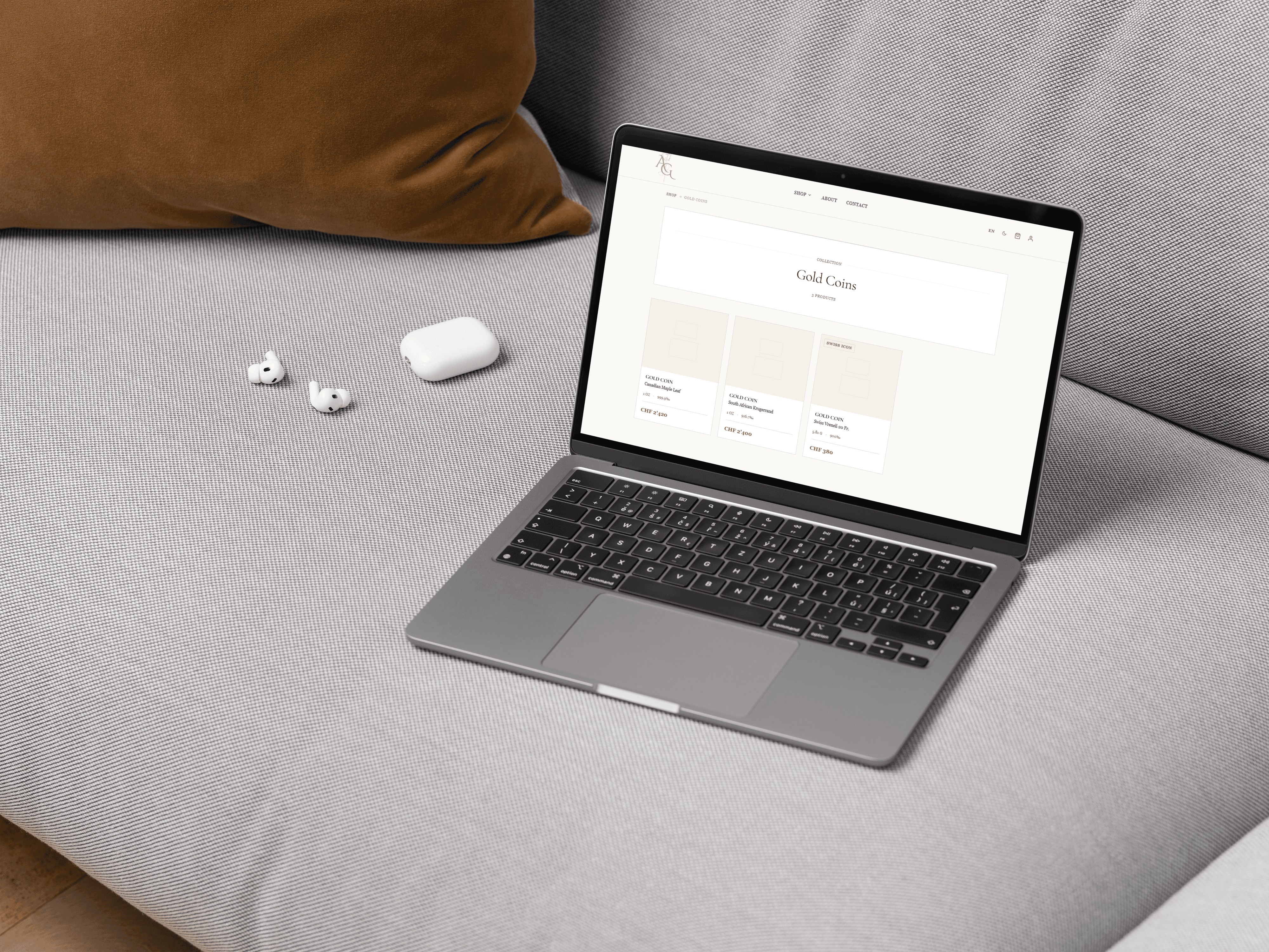 Shop page on averon gold