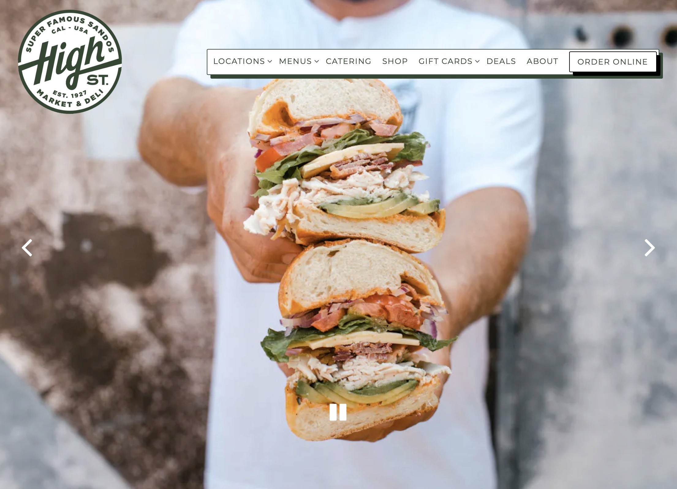 Restaurant website design