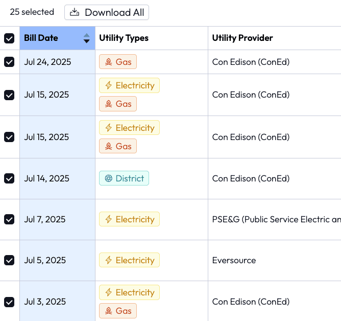 energy brokers line items