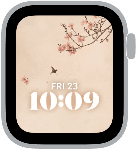 an apple watch face from the sakura dream collection