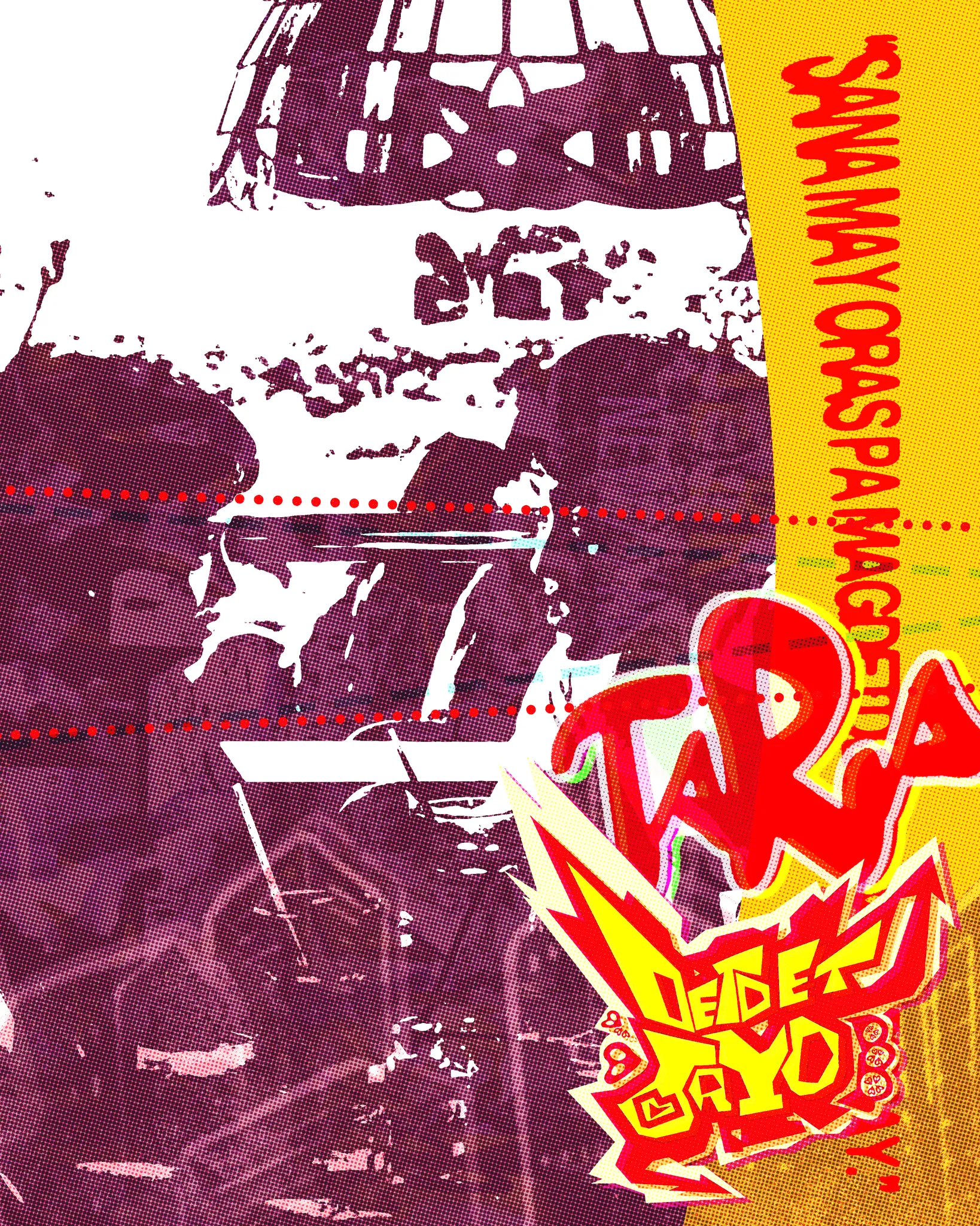 Black and white wave