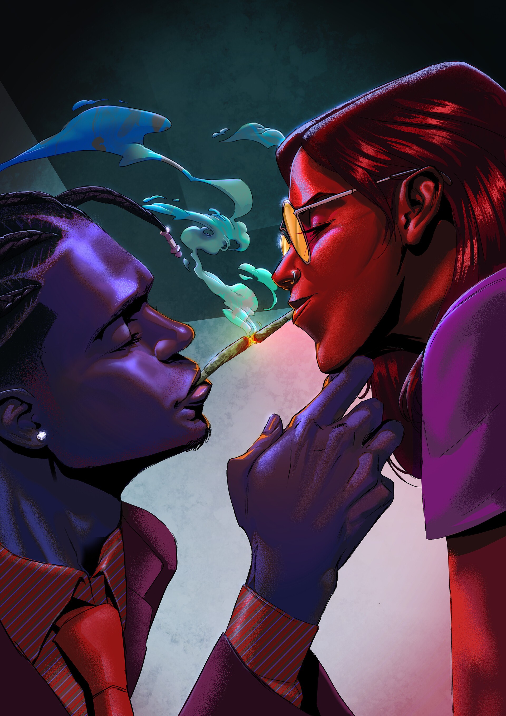 Black and white wave