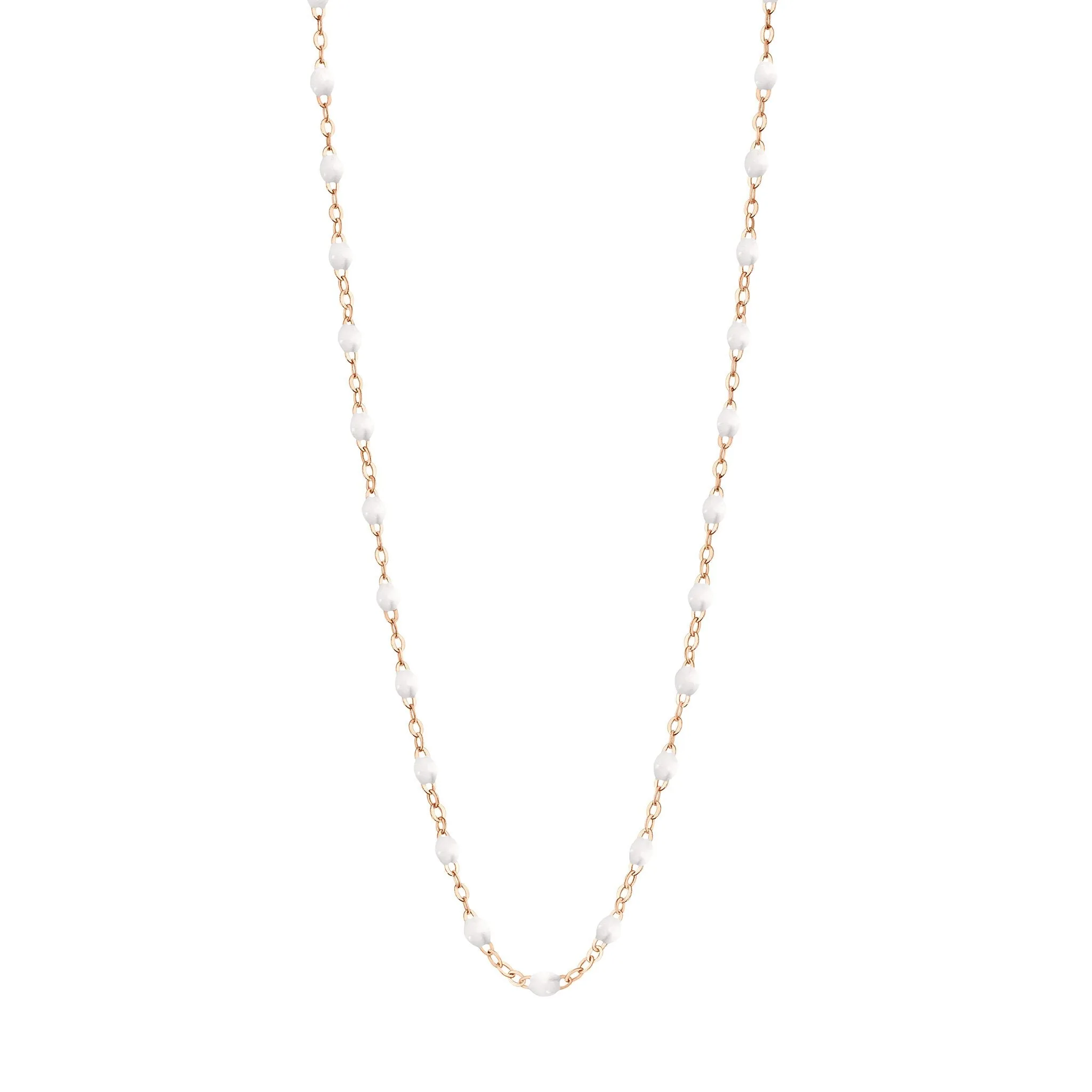 Collier blanc Classique Gigi, or rose