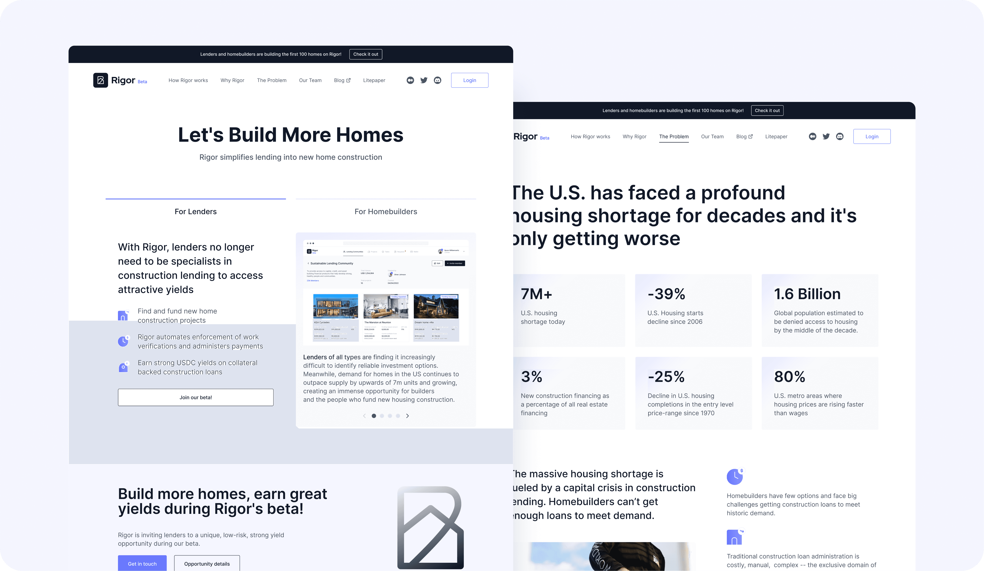 A screenshot of a website showcasing a design layout with information and features outlined on the left and right.
