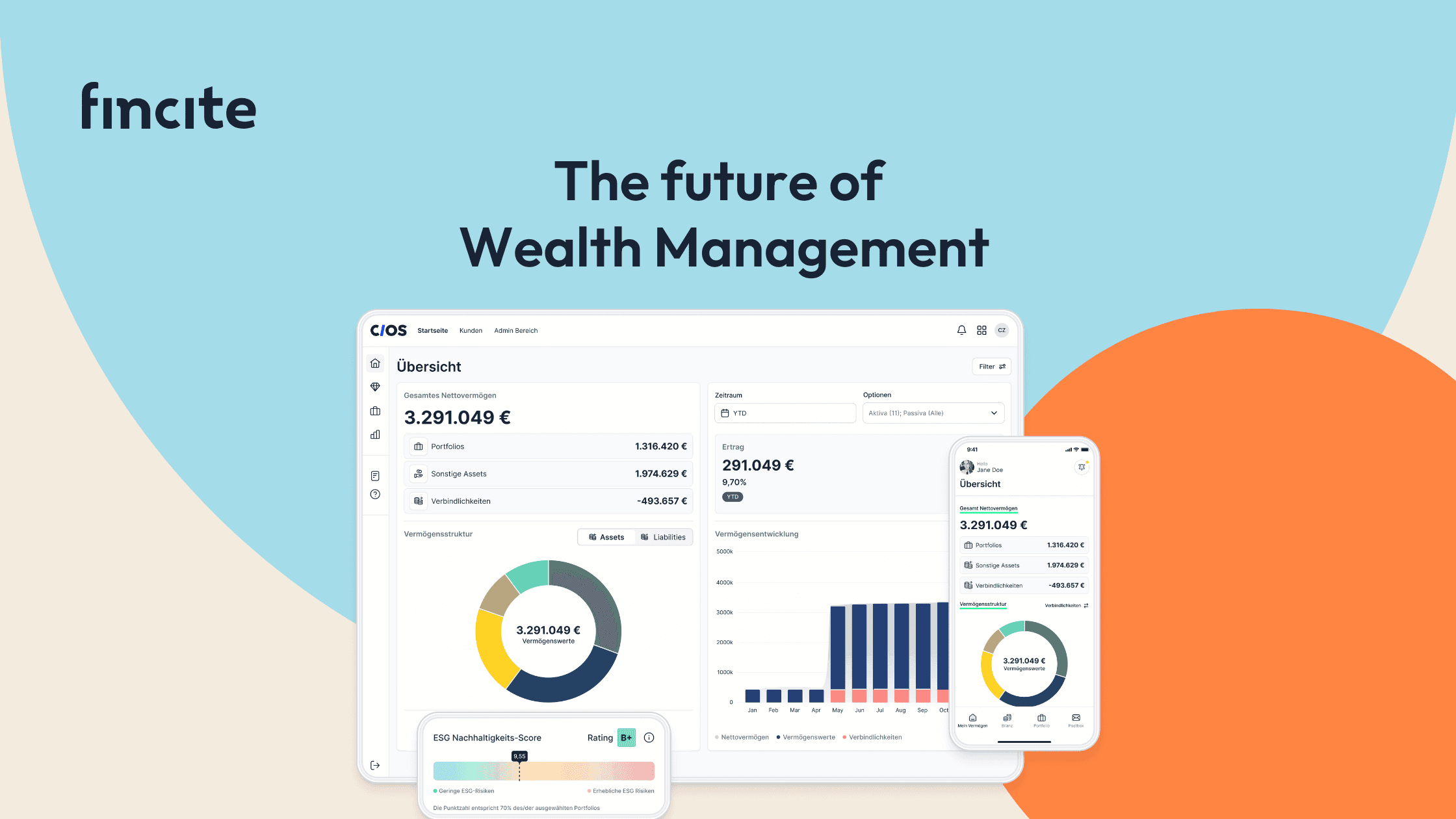 Fincite CIOS Wealth Management Software – The leading solution for financial institutions for automated asset management, portfolio optimization, and regulatory compliance. Integrated ESG analysis and AI-driven financial planning for banks and asset managers.