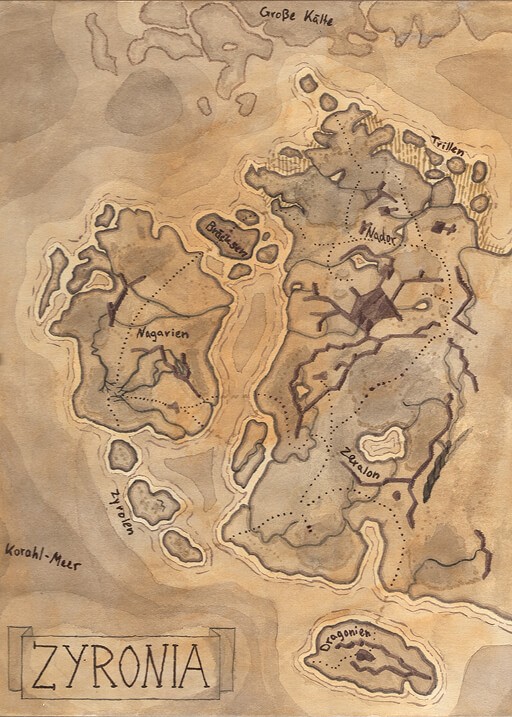Fiktive karte Zyronia