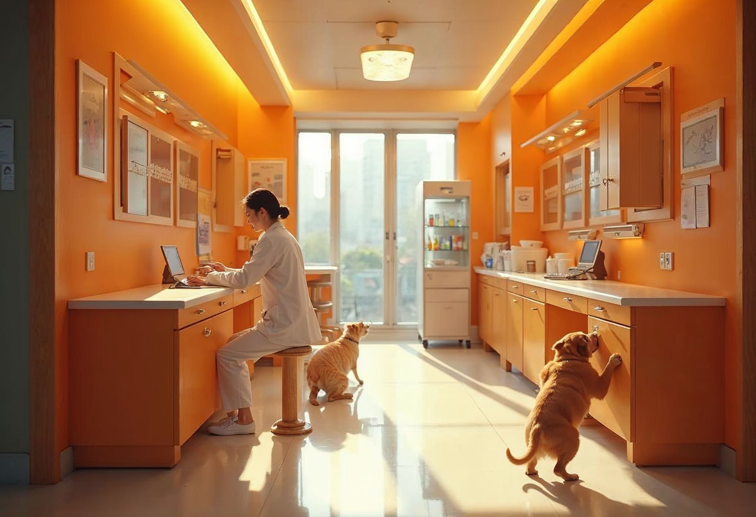 a clean and professional animal clinic, 貓樹和攀爬牆 寵物傢俬與家品 寵物家具 訂造貓傢俬 貓傢俬設計 貓爬架香港 寵物傢私訂造 貓貓安樂窩 寵物家居設計 人貓共用傢俬 寵物傢俬訂製 人寵友善傢具 人貓共用家具 人貓共融書桌 貓傢俬 實木貓爬架 貓櫃訂造 貓床 推薦 貓抓板推薦 人貓共用梳化 Custom cat trees and climbing walls Ergonomic pet furniture design for small spaces Durable and stylish pet furniture solutions 