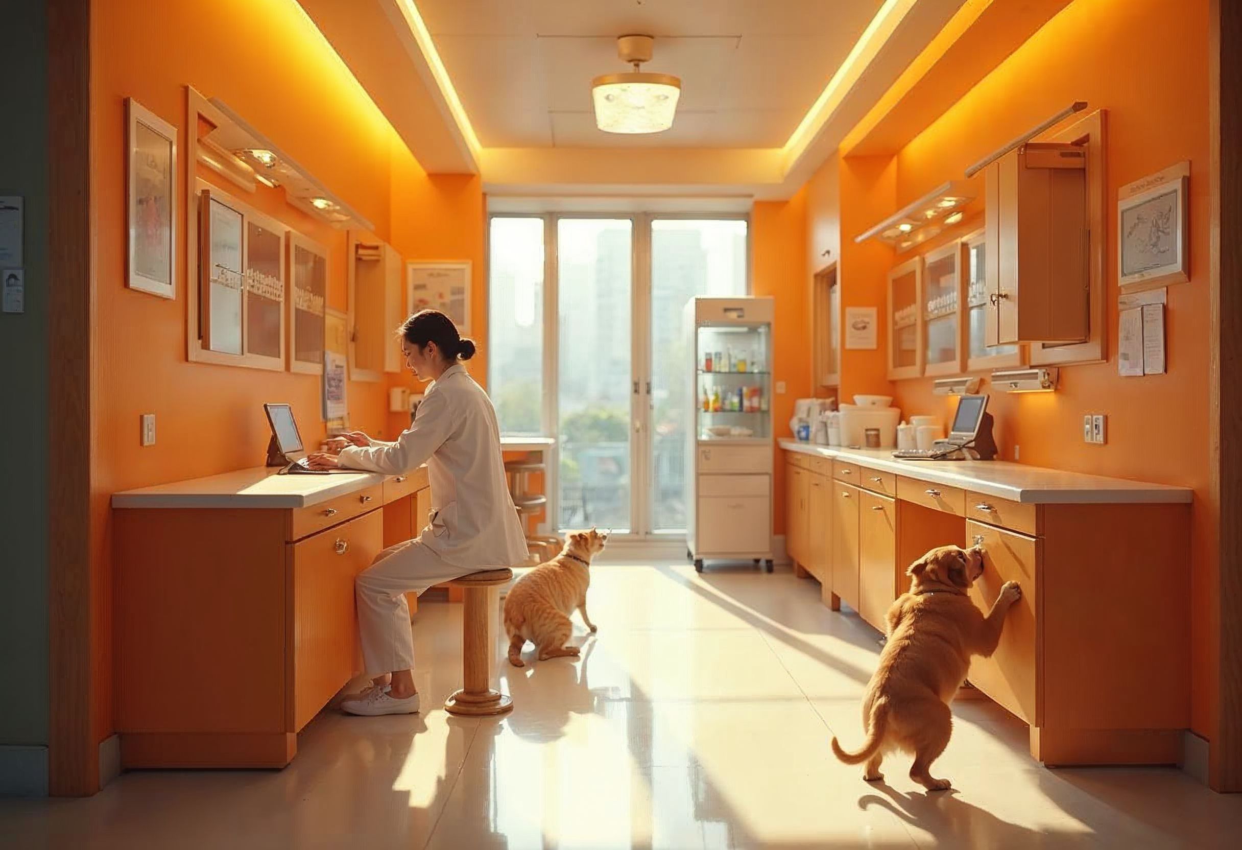 a clean and professional animal clinic, 貓樹和攀爬牆 寵物傢俬與家品 寵物家具 訂造貓傢俬 貓傢俬設計 貓爬架香港 寵物傢私訂造 貓貓安樂窩 寵物家居設計 人貓共用傢俬 寵物傢俬訂製 人寵友善傢具 人貓共用家具 人貓共融書桌 貓傢俬 實木貓爬架 貓櫃訂造 貓床 推薦 貓抓板推薦 人貓共用梳化 Custom cat trees and climbing walls Ergonomic pet furniture design for small spaces Durable and stylish pet furniture solutions