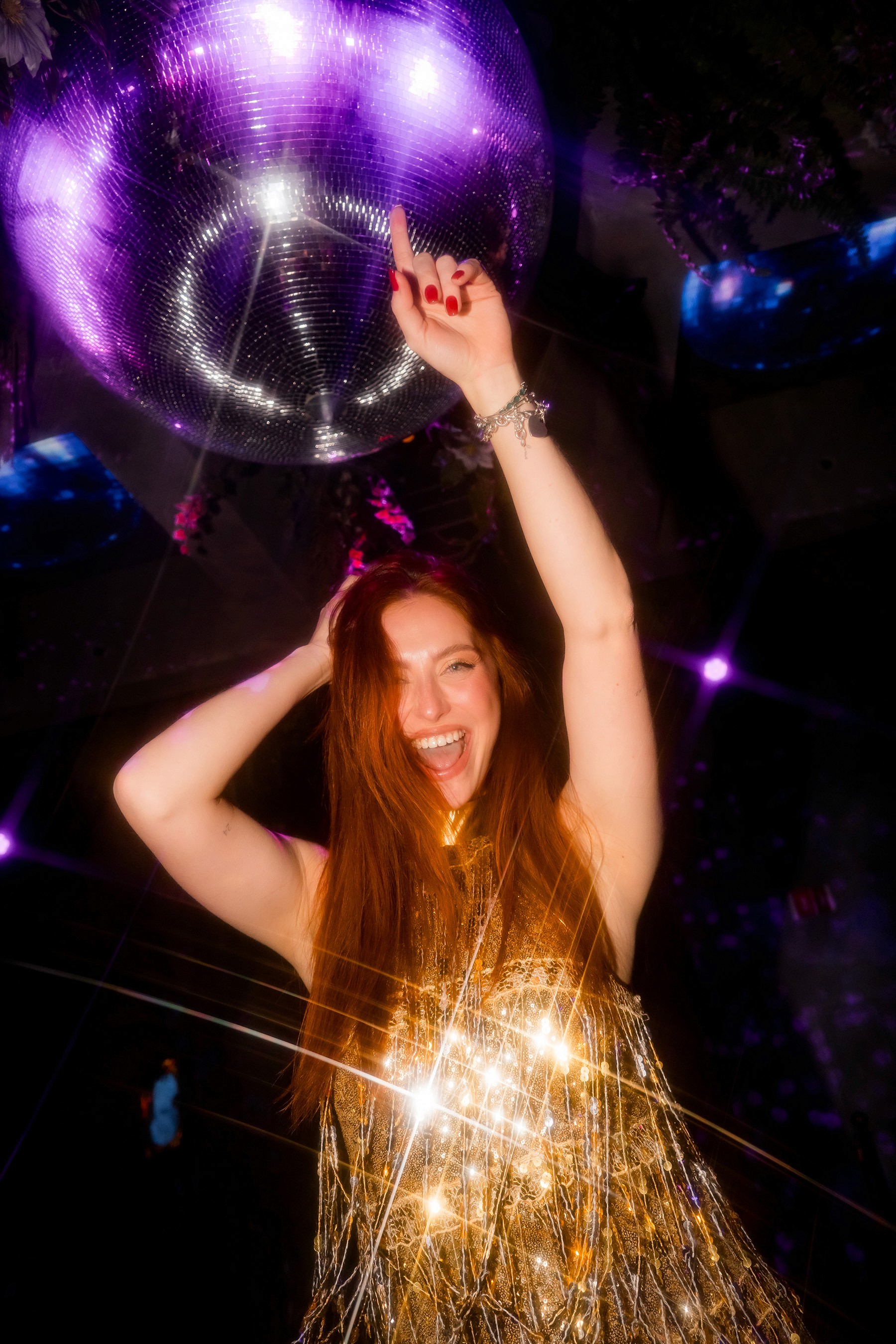 Dancing under dicso ball