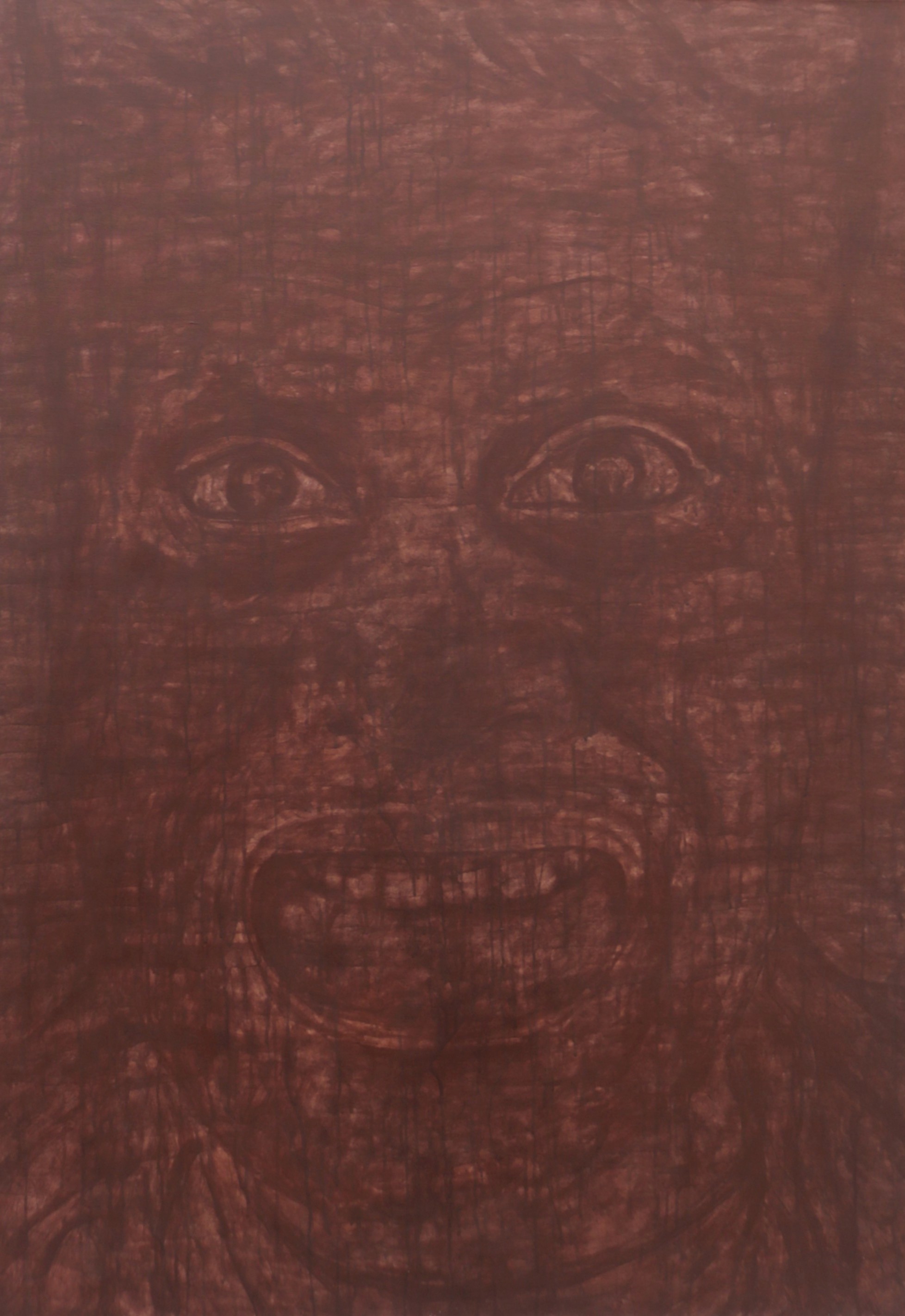 herd of sheep on road painting