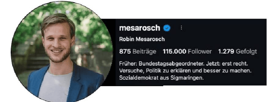 Robin Mesarosch Social Media Profil