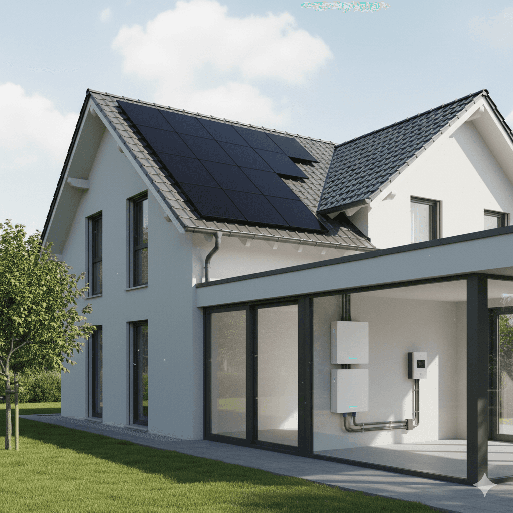 photo qui montre l'empreinte carbone des batteries solaires