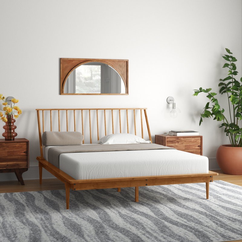 Bring a touch of elegance to your setup with the henline solid wood spindle bed, ideal for daily use.