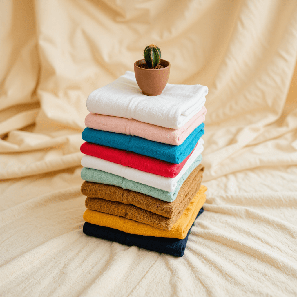 product photography of a stack of colorful socks