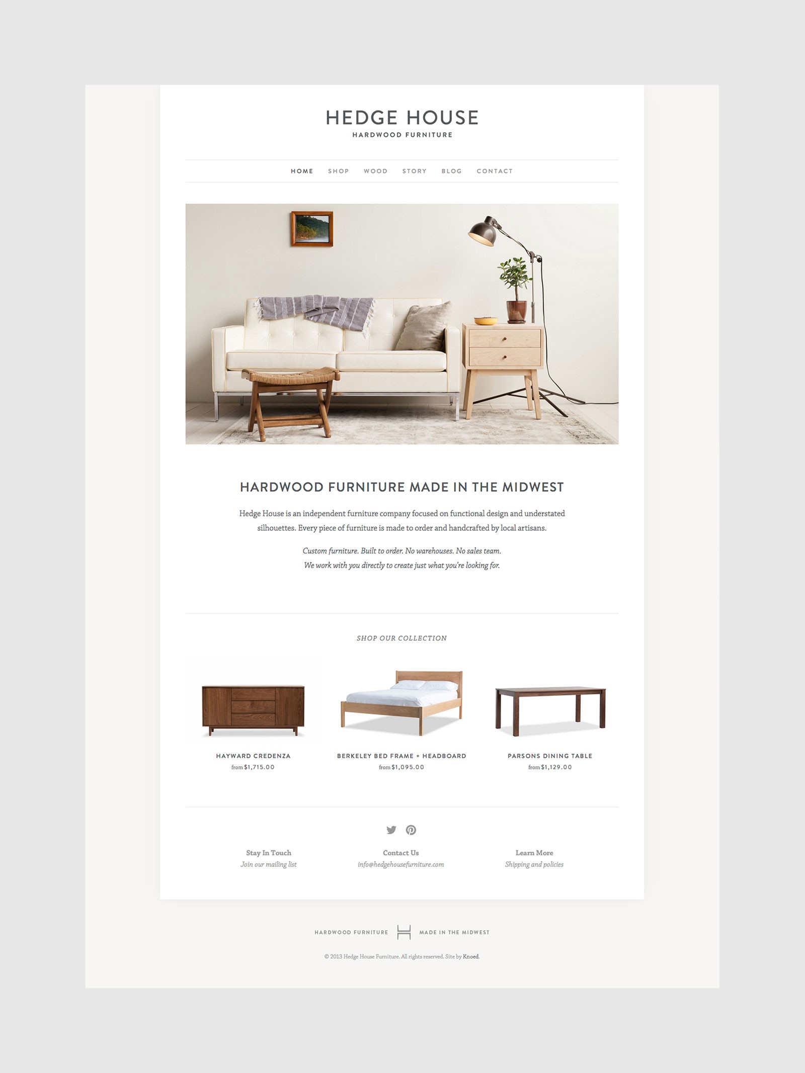 Hedge House Furniture Business Website Design