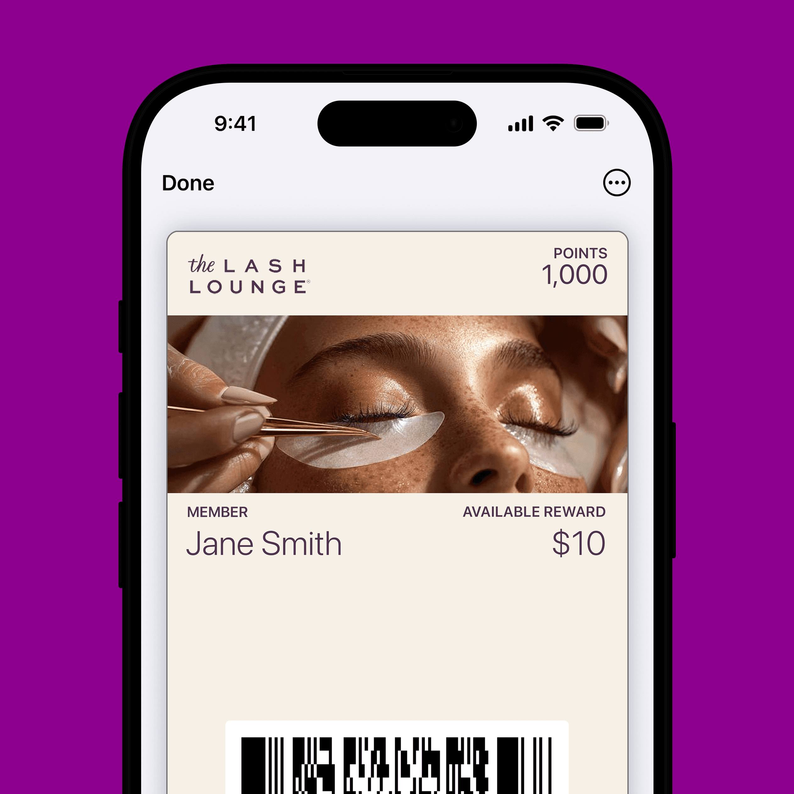 Digital gift card example created with Perkstar for Apple and Google Wallet