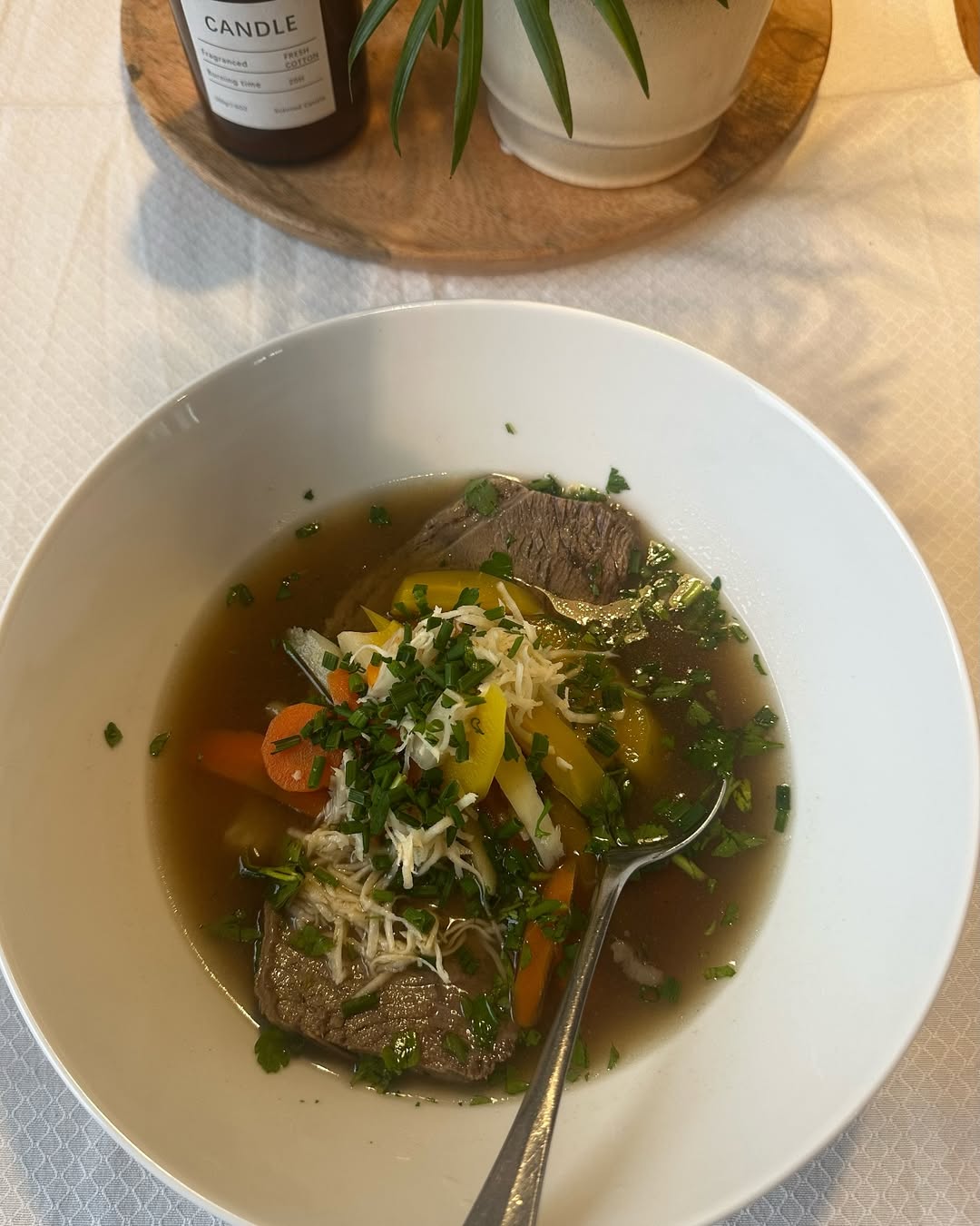 food served on a white plate