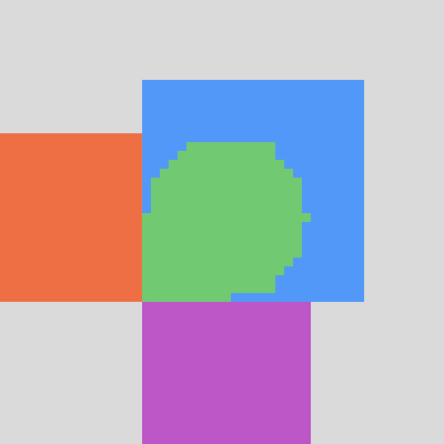 A visualization of selection hover areas for Paper