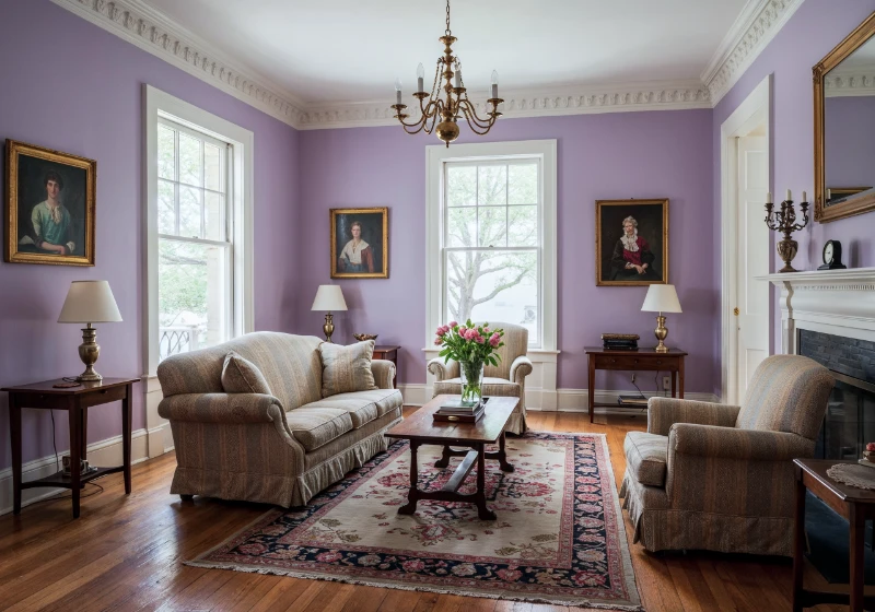 Beautiful painted indoor walls in a Whitestone Colonial-style home