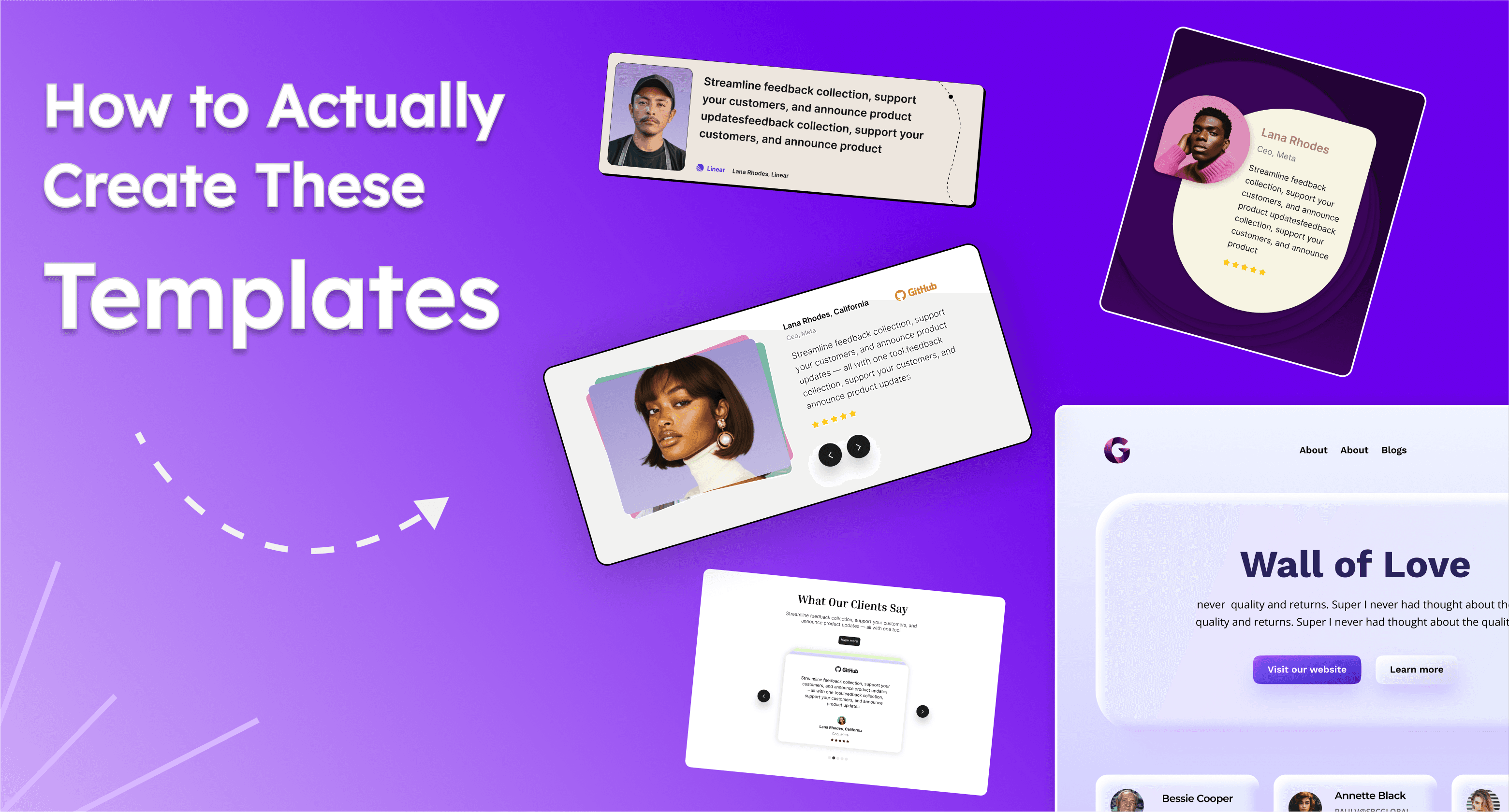 Client testimonial template for B2B agency