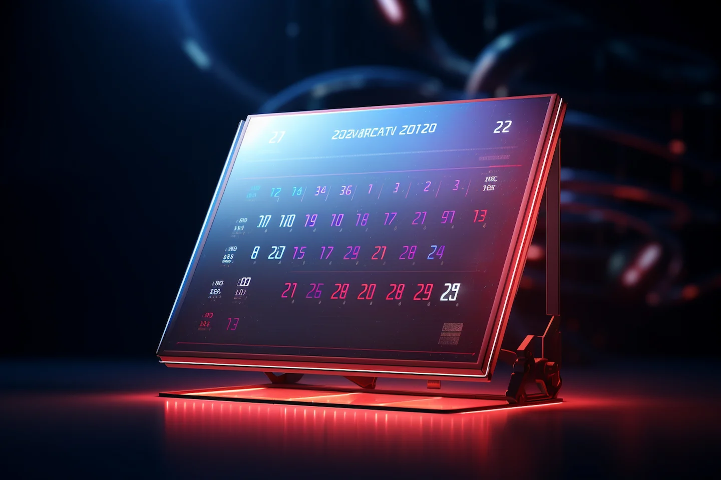 Fluxo de caixa projetado para 90 dias com calendário, entradas e saídas