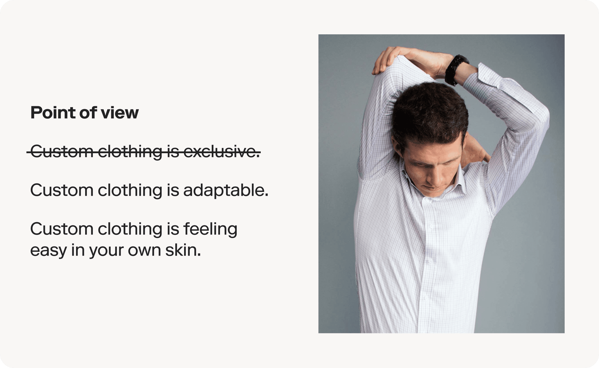 Image describing change in product strategy