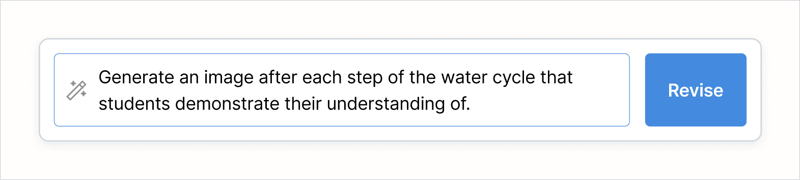 Revise feature request of "Generate an image after each step of the water cycle that students demonstrate their understanding of."