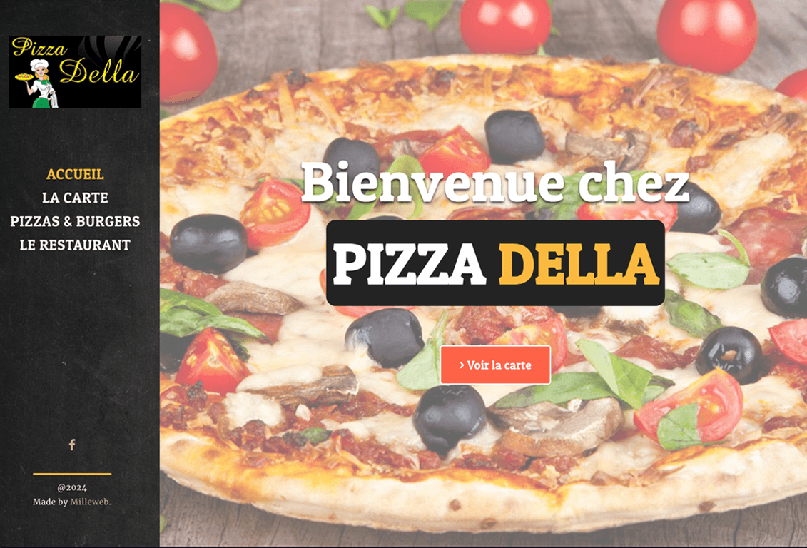 Aperçu du site Pizza Della