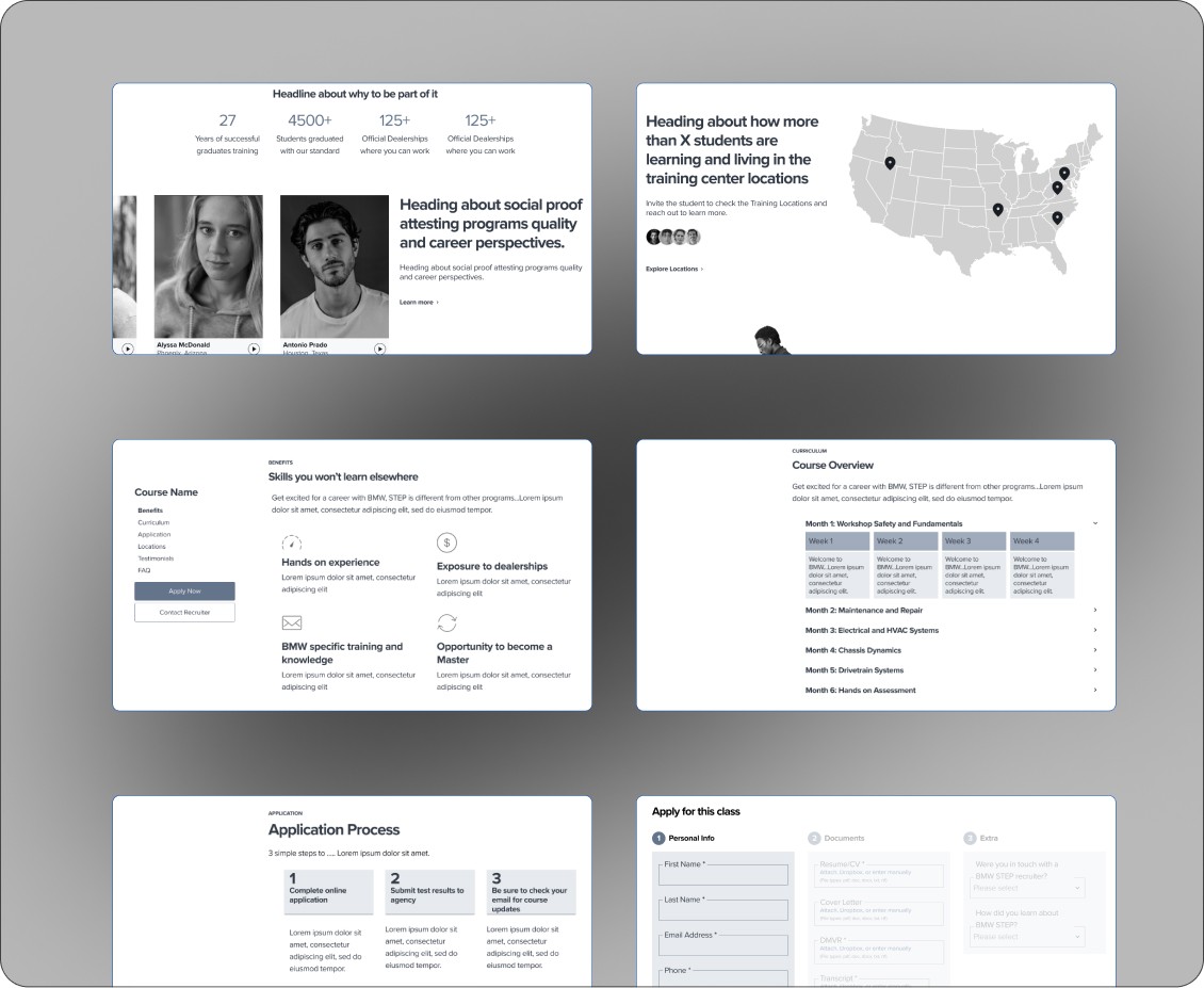 Case Study Desktop Wireframes