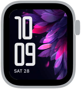 A selection from the Obsidian Bloom Apple Watch face collection