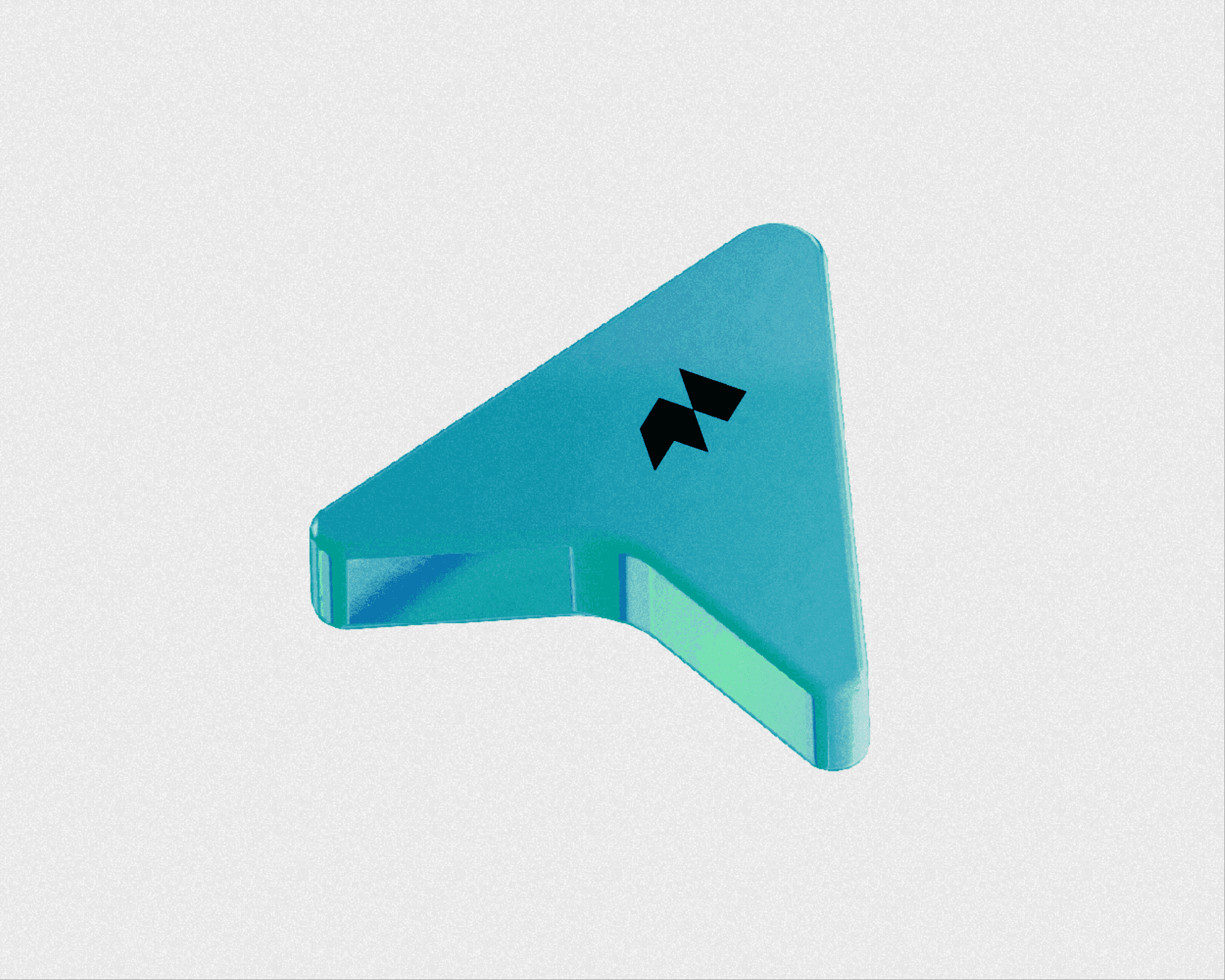 An orange 3D web cursor with the Framer logo on it illustrating the subject of the article : how to use framer template