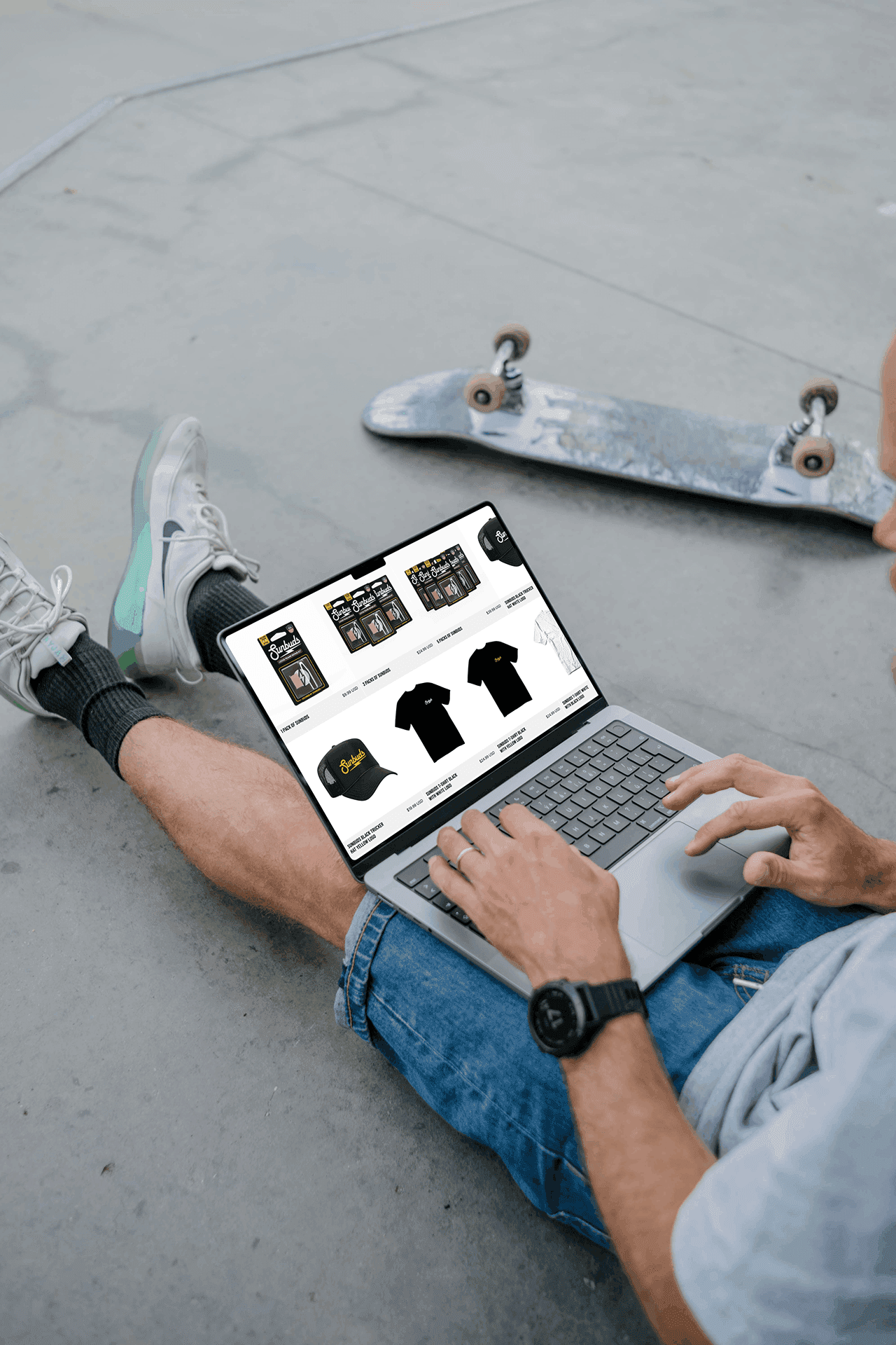 device with website mockup