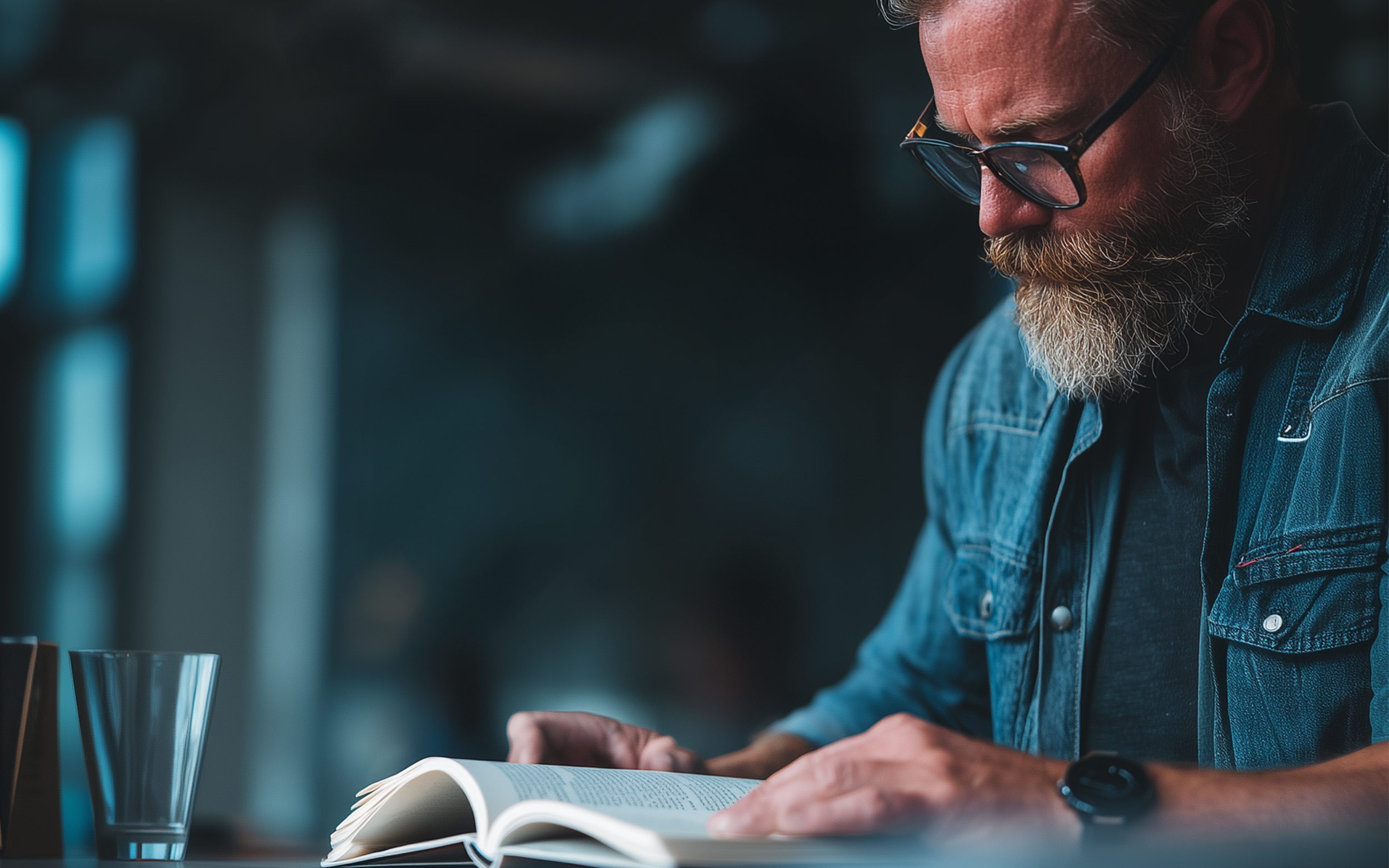 Black and white image of people working at a table with laptops, showing hands gesturing during discussion of digital content displayed on screens, with fabrica® logo in the corner.