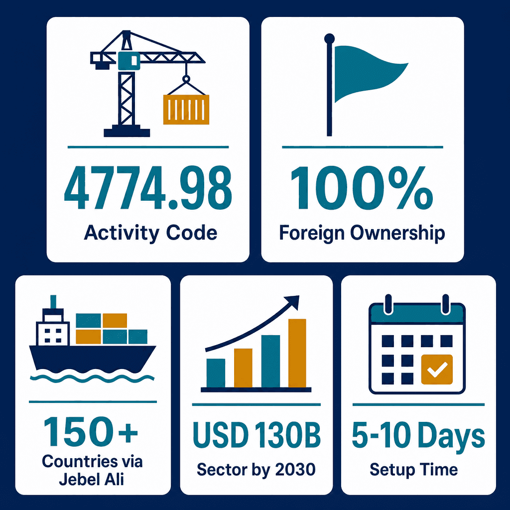 Infographic: How to Get a Used Heavy Equipment & Machinery Trading License in Dubai