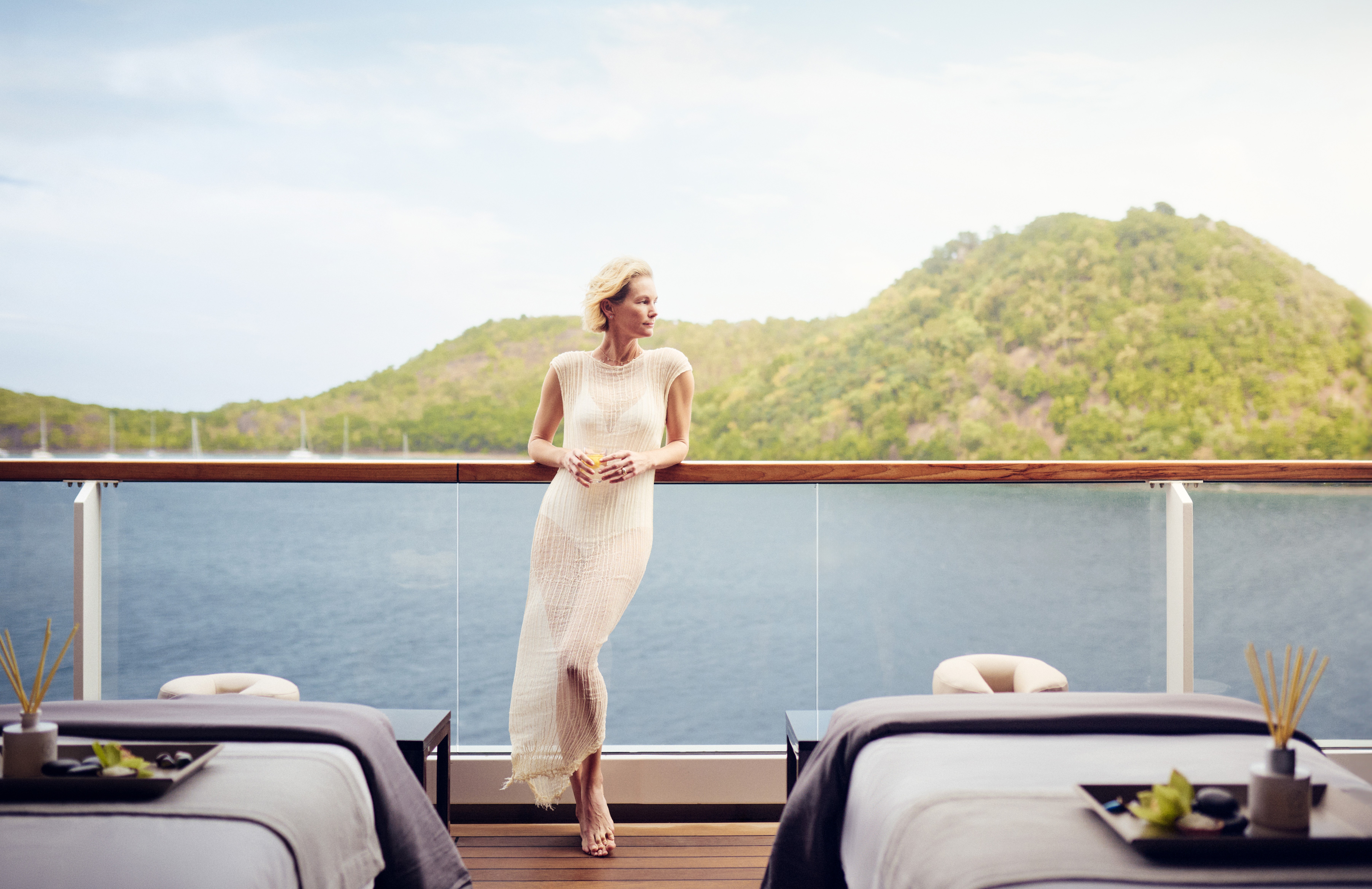 The Ritz-Carlton Spa, with the sea as the backdrop