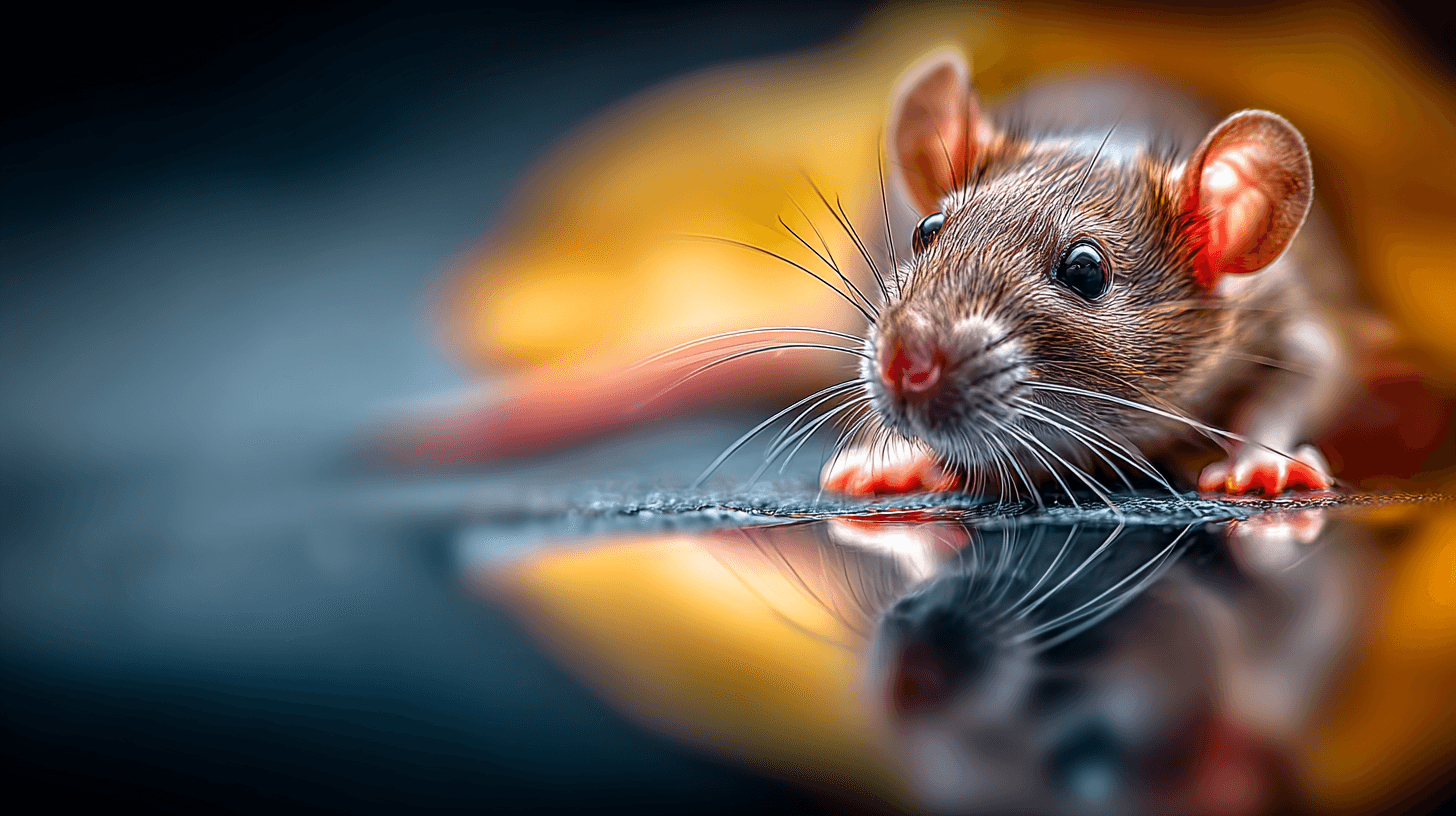 Close-up of a rat – pest targeted in professional rodent control services