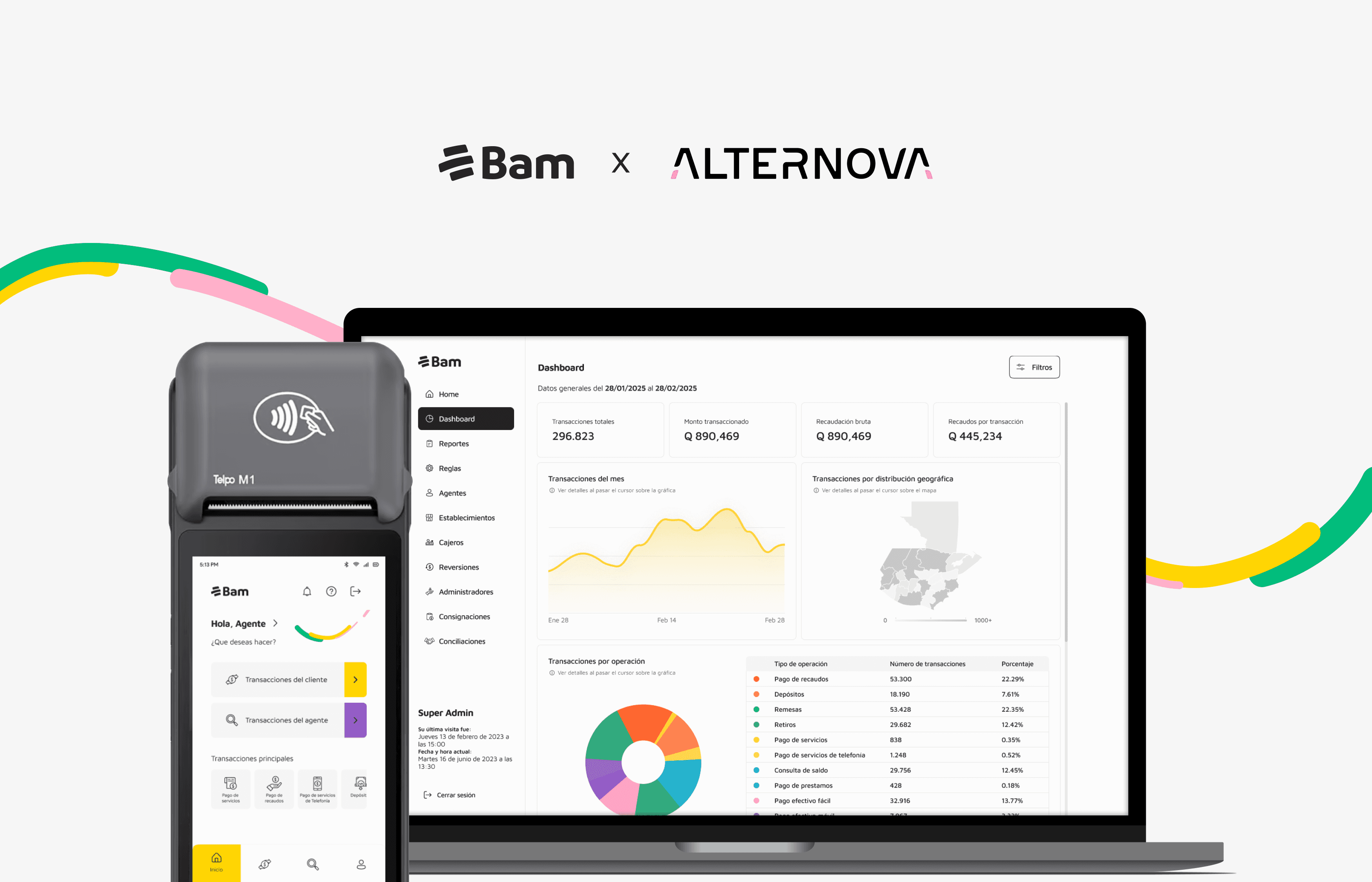 BAM Web & App — dashboard screenshot