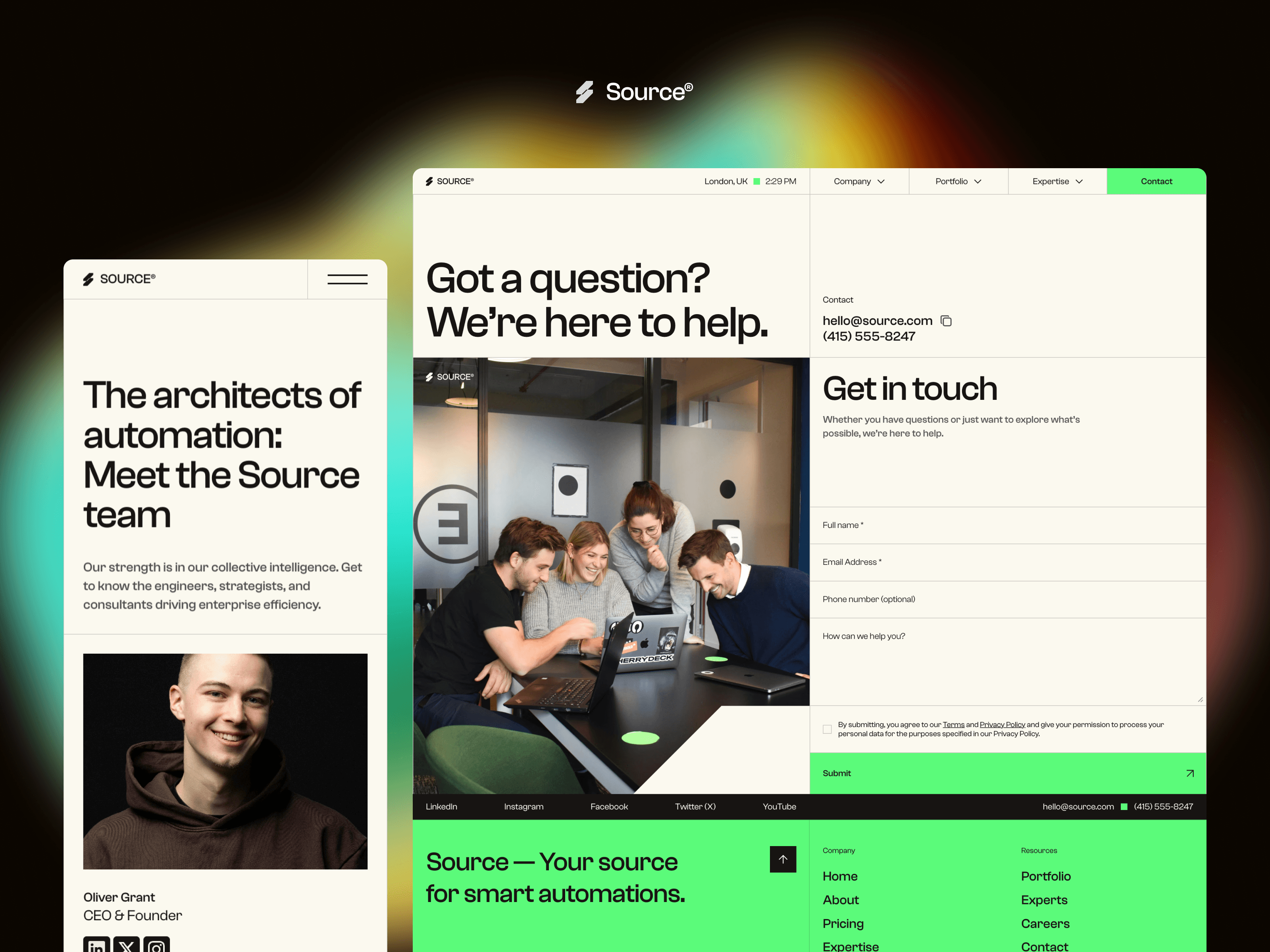 Source — AI & Enterprise Website Template Showcase Image 3