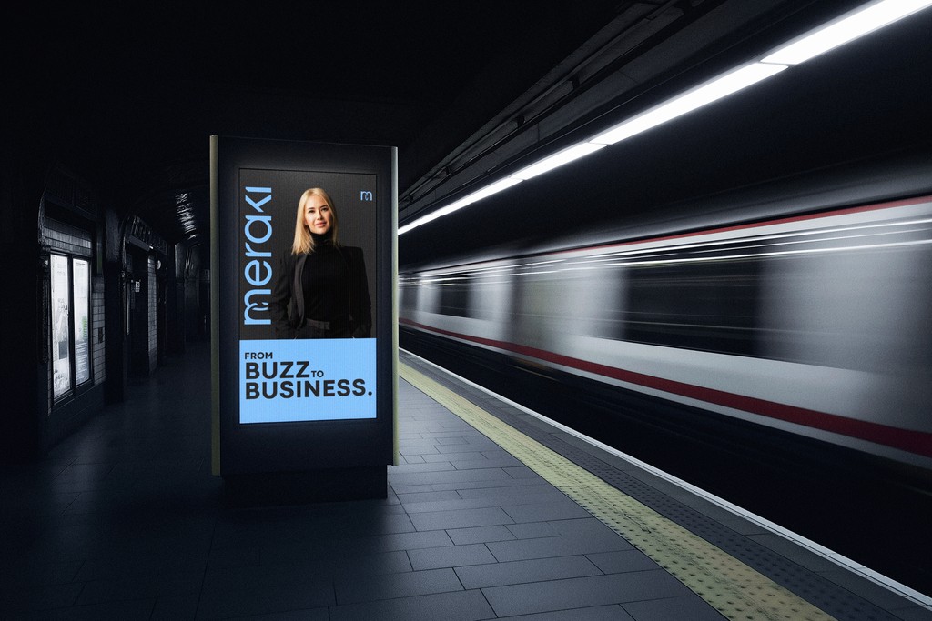 meraki train station ad