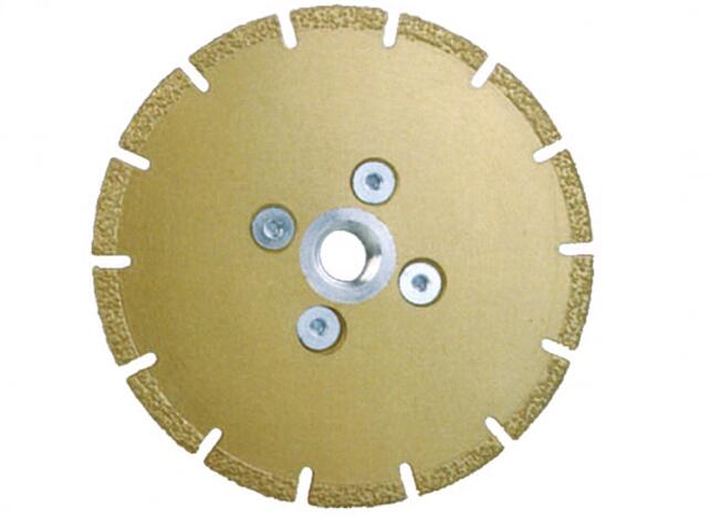 Sintered Segmented Blade with gold coating and key slot design for efficient cutting.