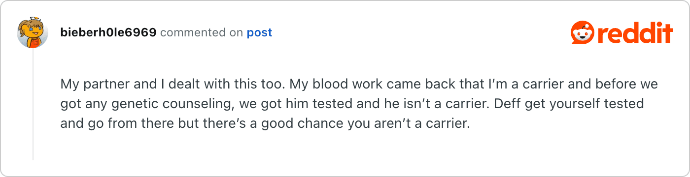 Post on Reddit