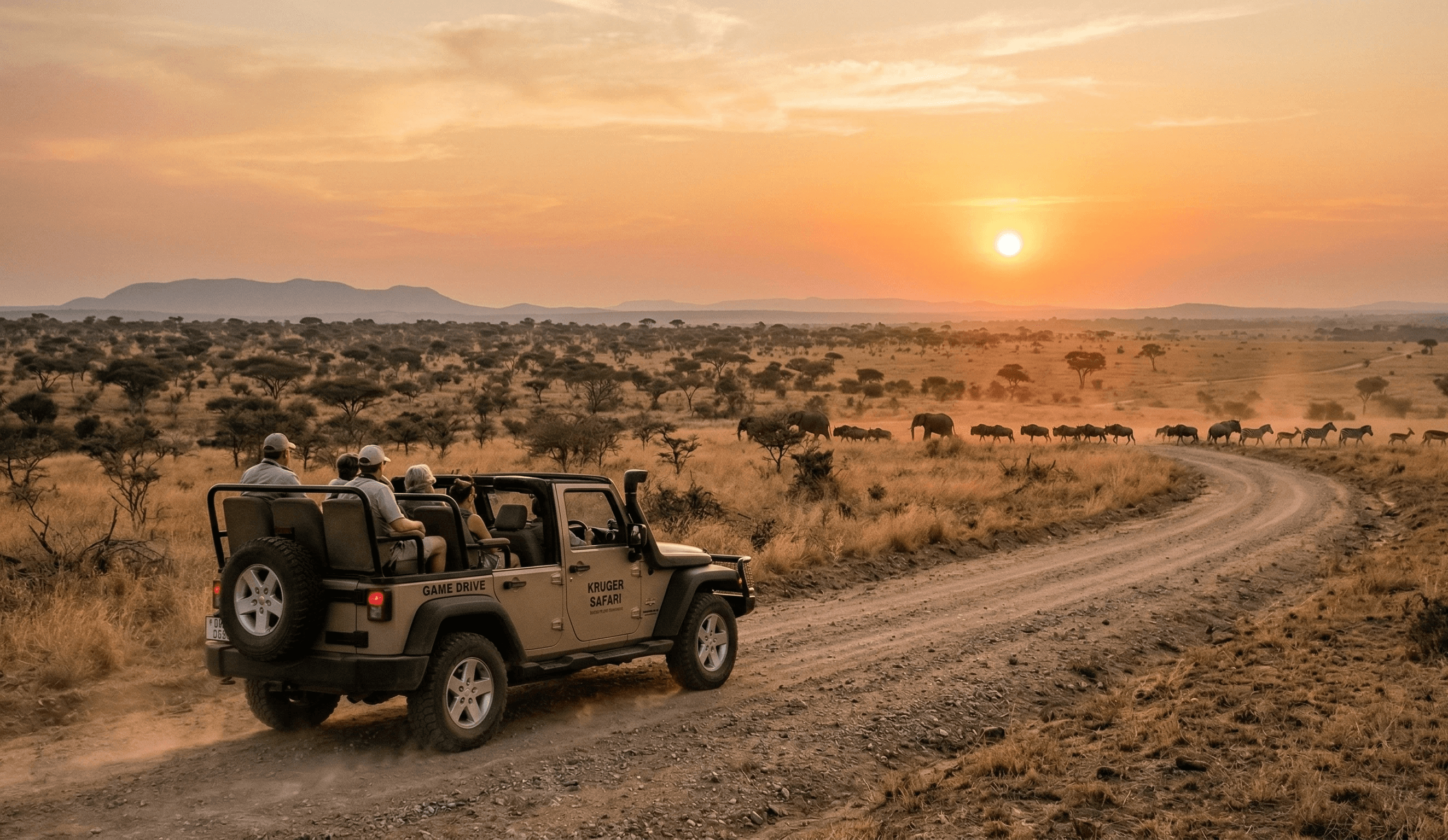 Landscape with a vineyard in rows leading to a building with a tower, rolling hills in the distance.