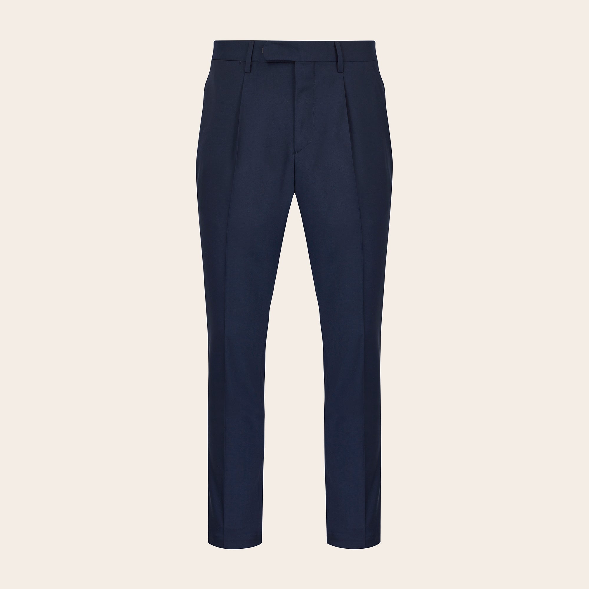 Devore Wool Blend Slim Fit Trousers - Adda River