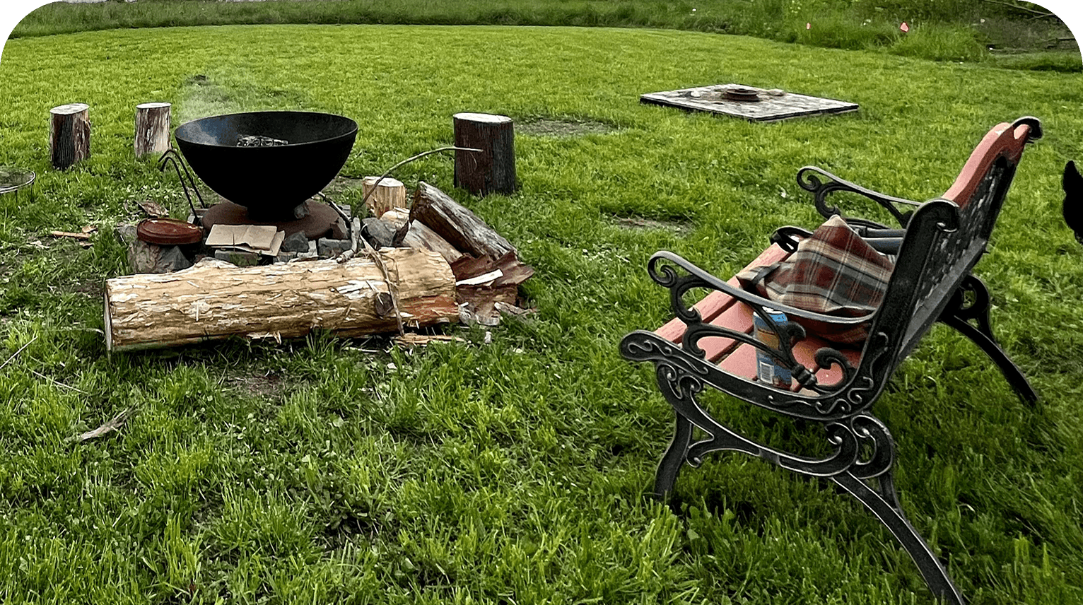 A person smiling beside a donkey at Rooted Northwest.