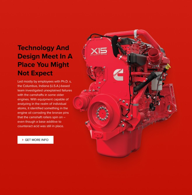 Social ad with image of engine and supporting copy.