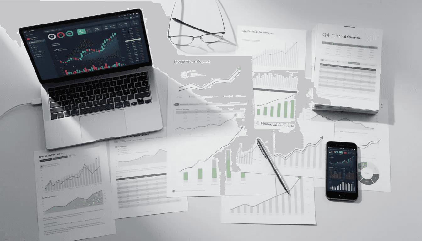 The image features financial growth charts alongside various investment documents, highlighting important concepts related to estate and inheritance taxes, such as tax liability and estate tax exemption. This visual representation underscores the significance of understanding tax rates on inheritance and effective estate planning strategies for managing inherited assets.