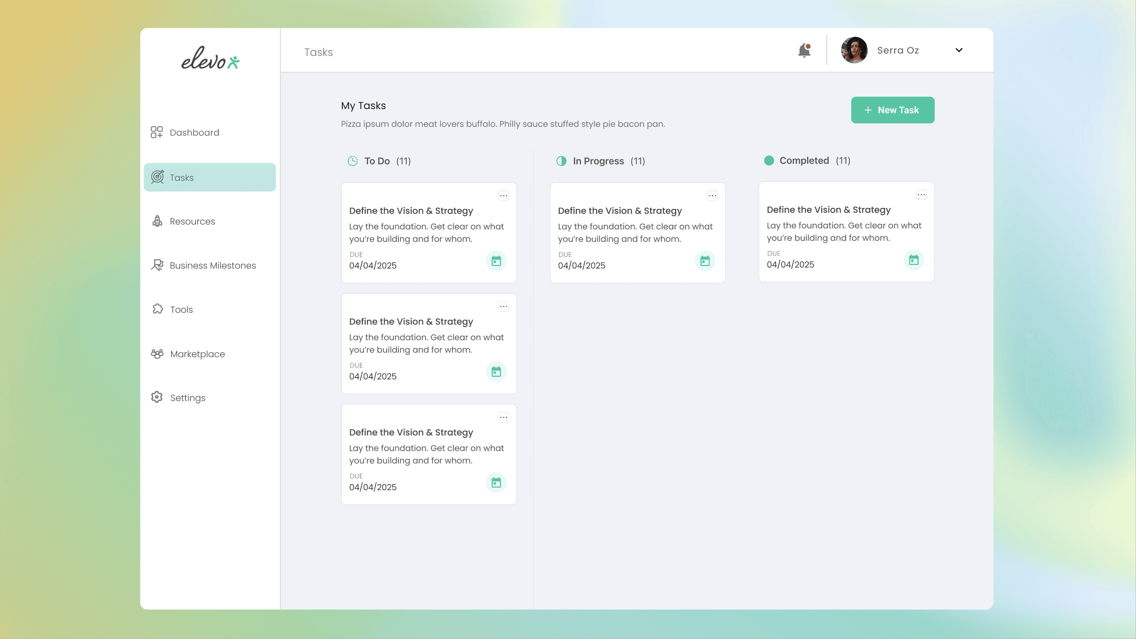 business web app tasks