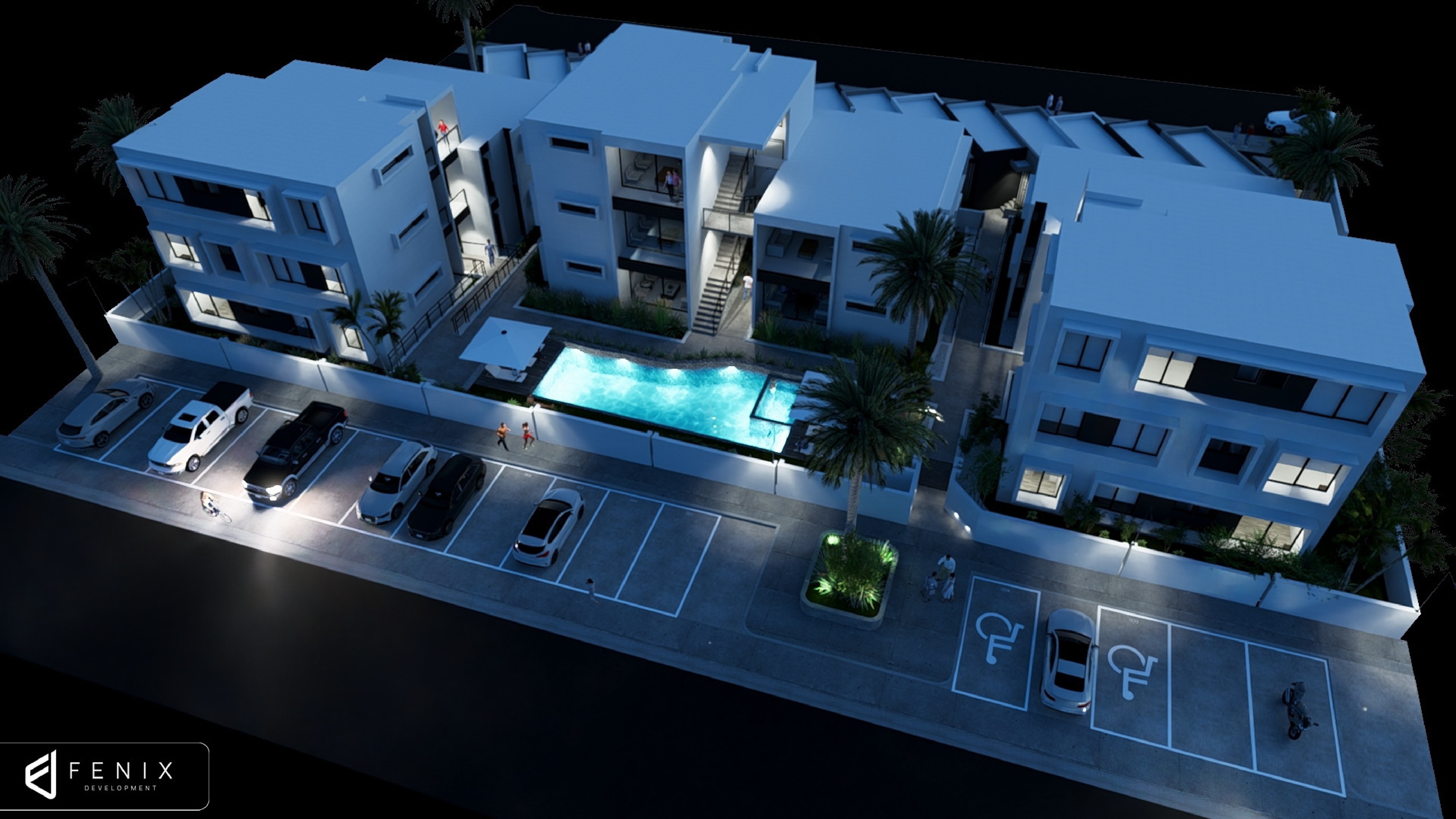 Fenix aparments at night