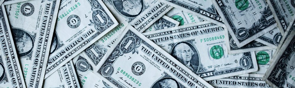 US dollars notes