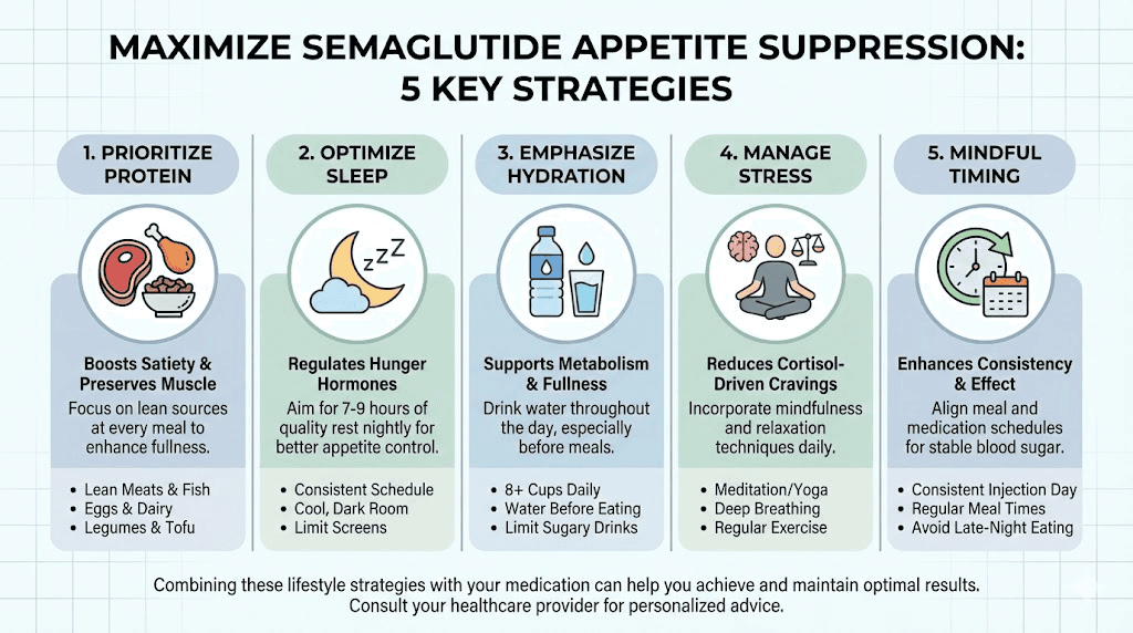 Five strategies to maximize semaglutide appetite suppression effectiveness